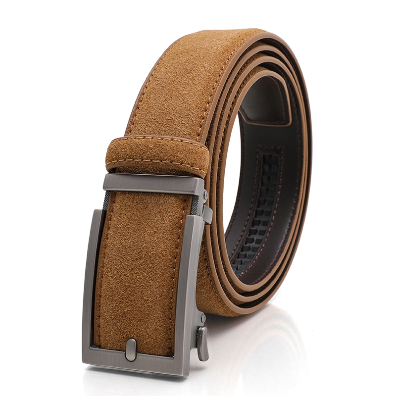 Mens Brown Suede Belt 01
