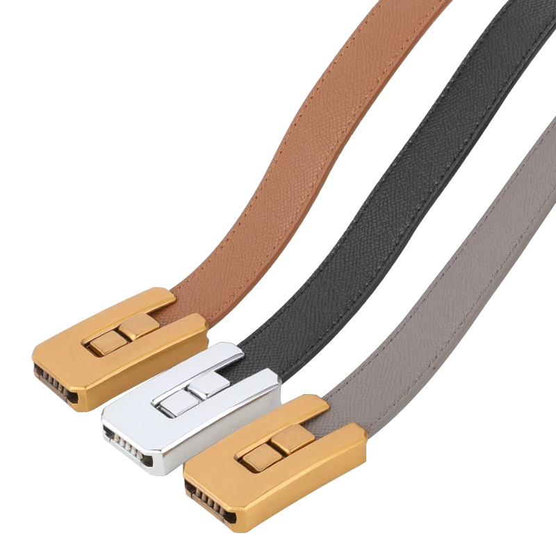 Women's Skinny Leather Belt 01