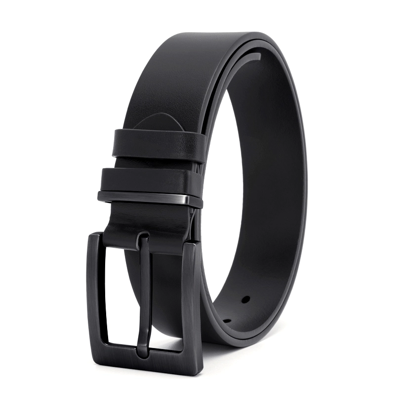 Black Leather Belt Thick 04