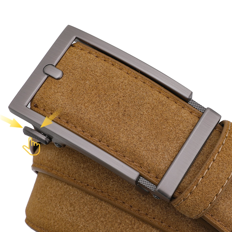 Mens Brown Suede Belt 05