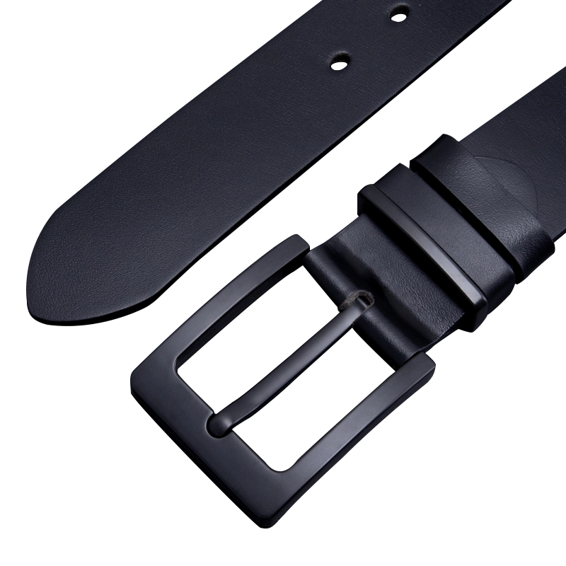 Black Leather Belt Thick 06
