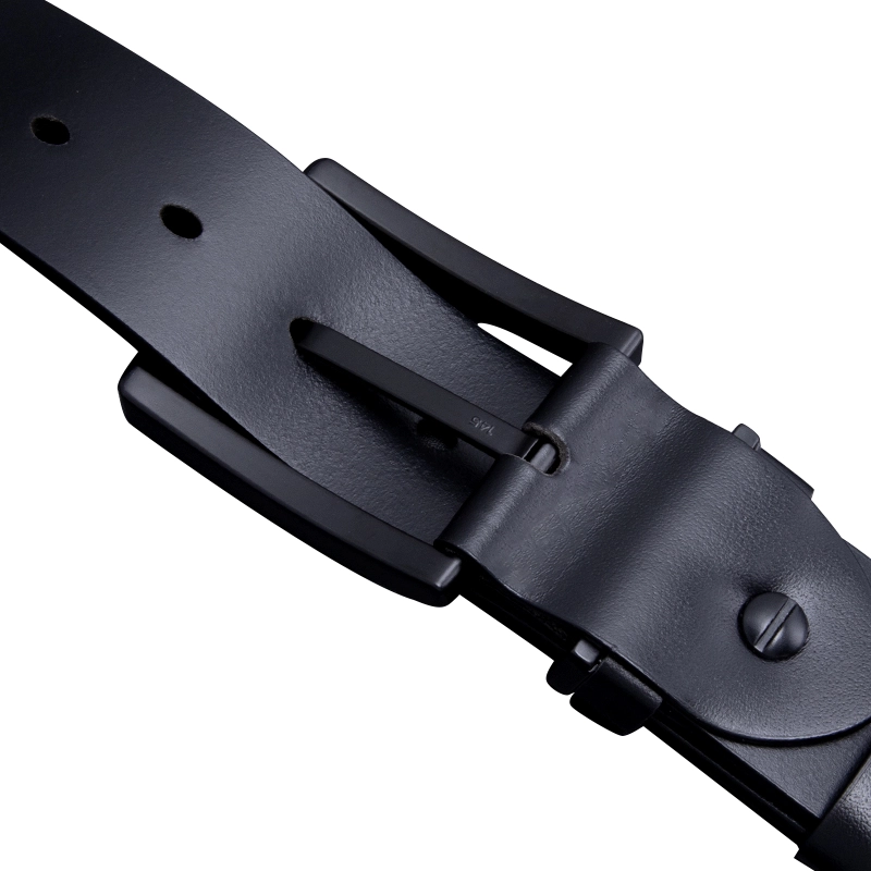 Black Leather Belt Thick 08
