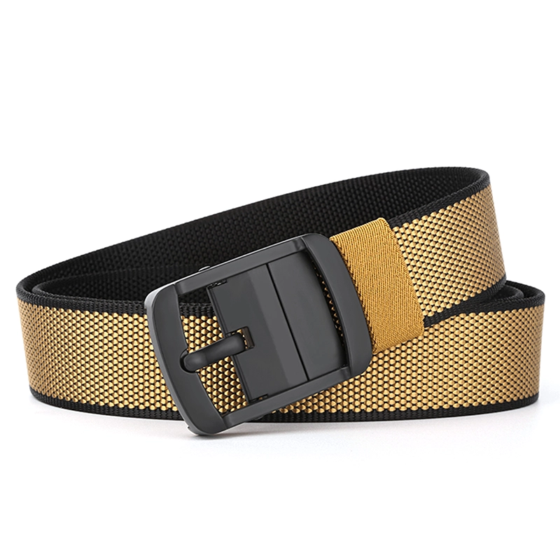 Reversible Fabric Belt yellow and black