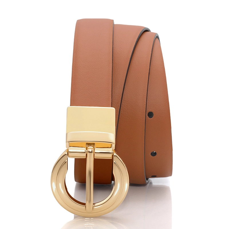 Women Brown Leather Belt 05