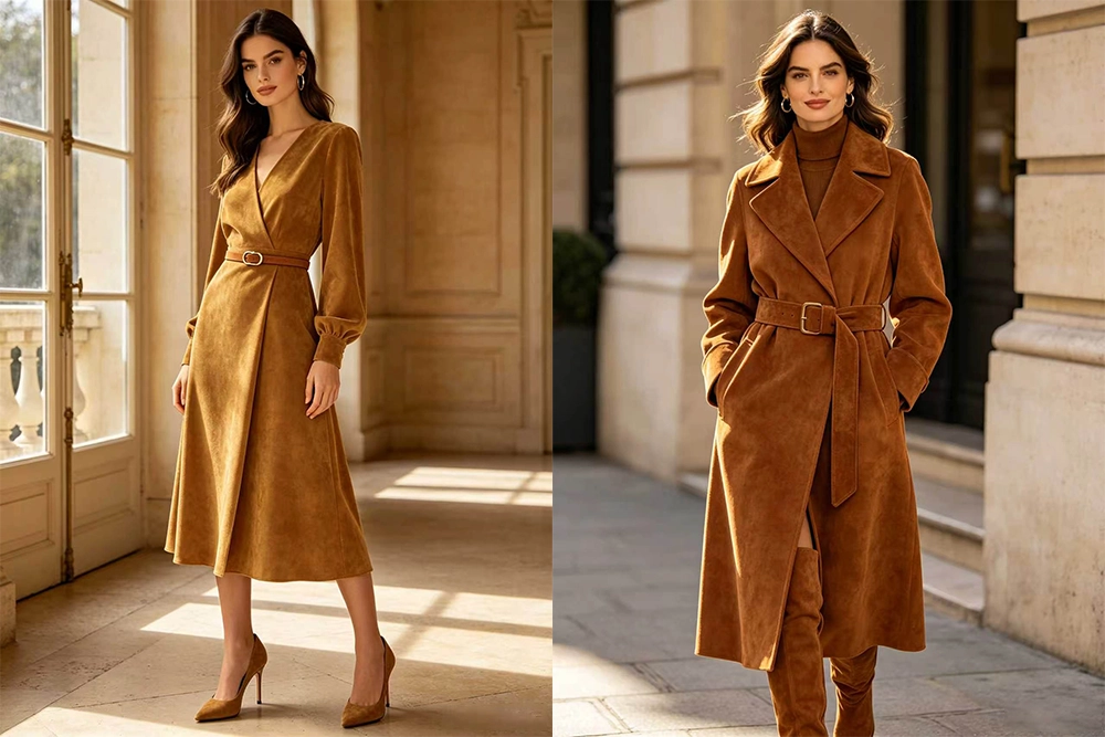 Suede belt matching: Elegant Lady Style