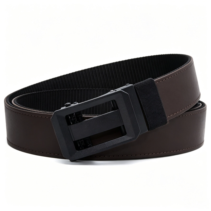 leather edc belt dark brown