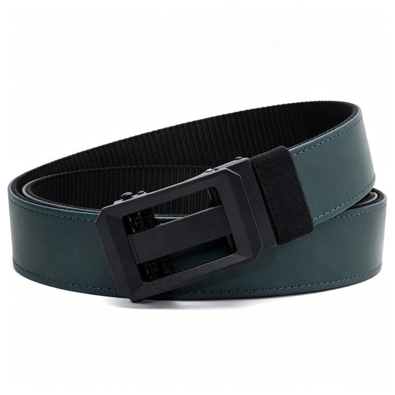 leather edc belt dark blue