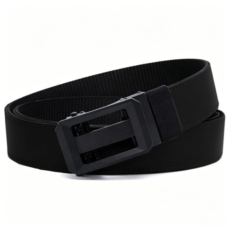 leather edc belt dark black