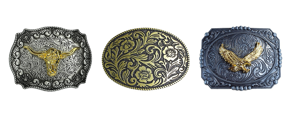 Western-Style Plate Buckles Commen Apperance